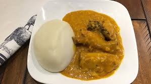 Owoh soup, swallow with chicken 